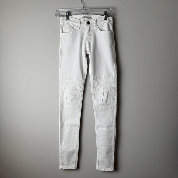 Flying Monkey Moto Skinny White Jeans in Juniors Size 24 - Picture 2 of 7